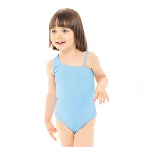 DALLI ONE SHOULDER GIRLS ONE PIECE SWIMSUIT - MARINE BLUE 6T